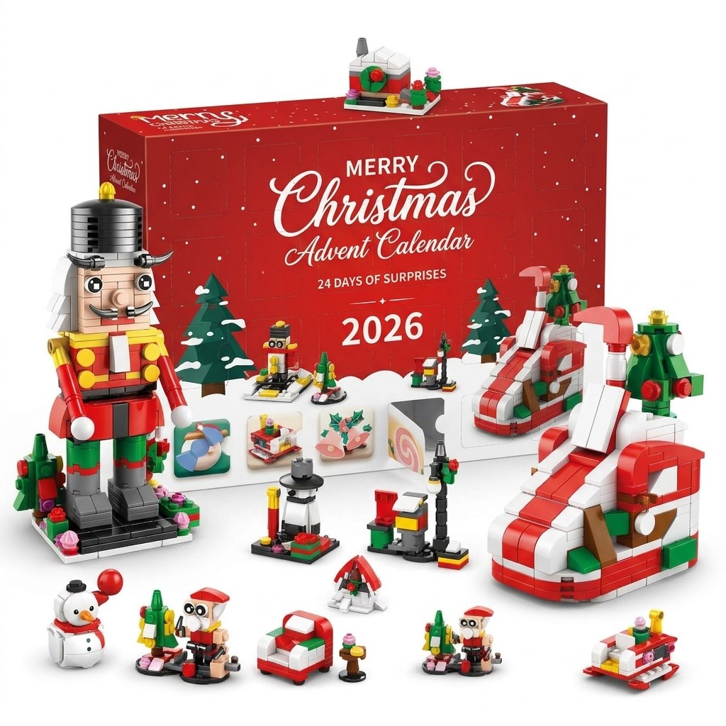 12-Day Christmas Brick Advent Calendar, 14 Builds, 6 in 1, 8 Styles