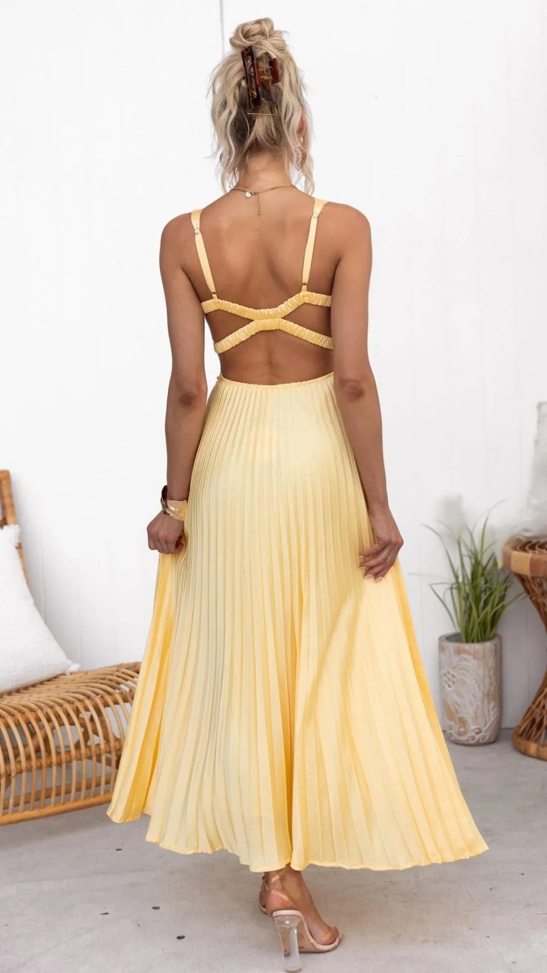 Image of Abigail | Women's Sleeveless A-Line Maxi Dress