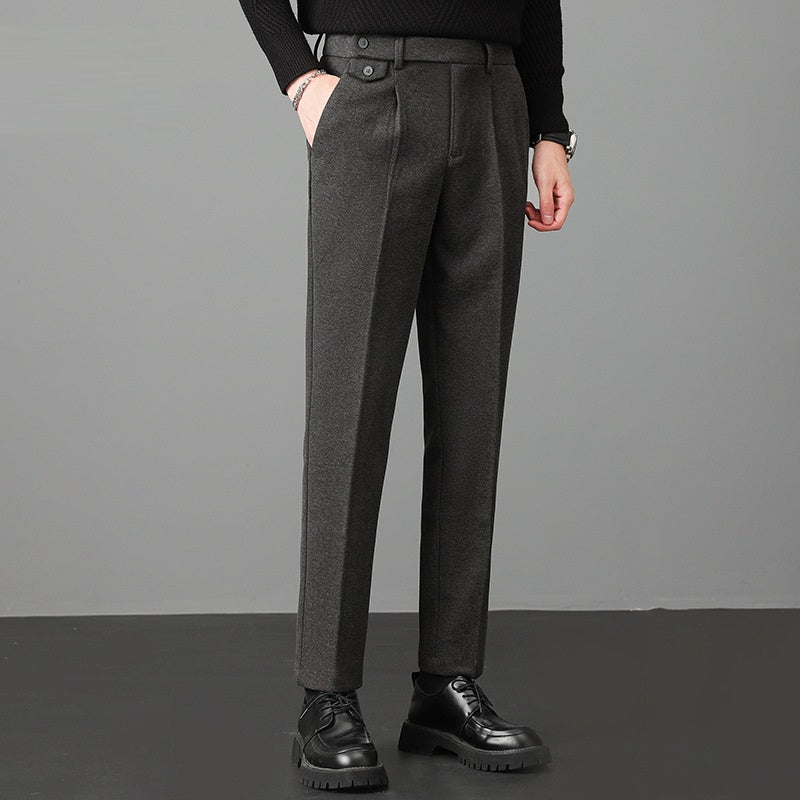 Image of Alfred | Men's Pleated Straight Leg Dress Pants