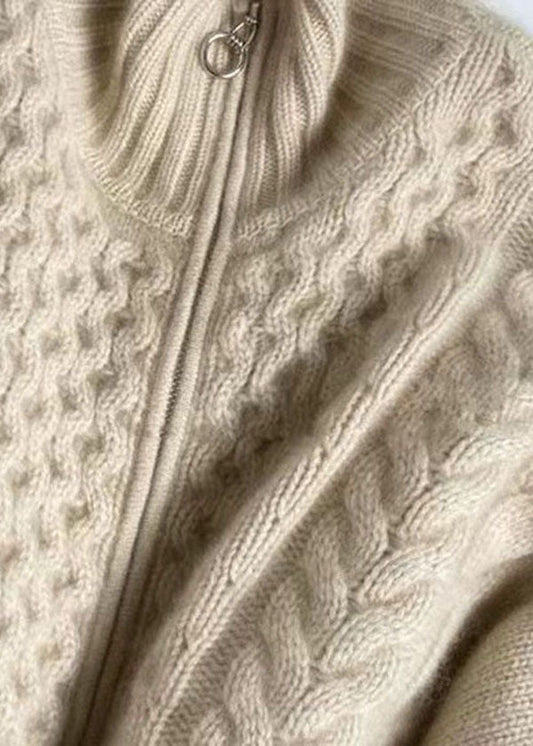 Image of Alice | Women's Zip Up Cable Knit Cardigan
