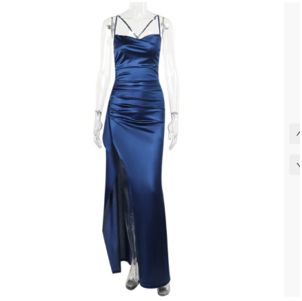 Image of Amanda | Women's Spaghetti Strap Slip Maxi Dress