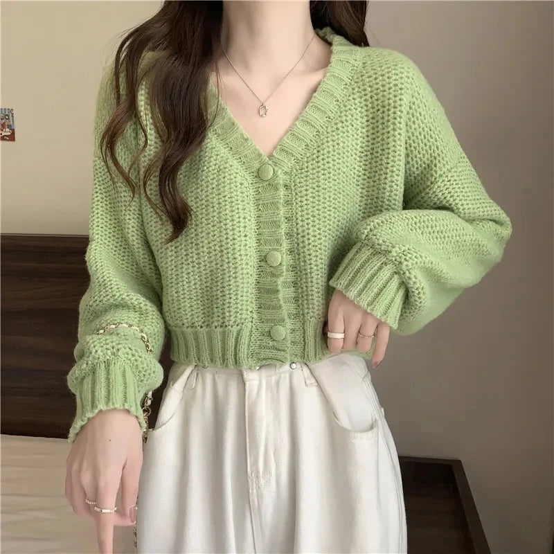 Anne | Women's V-Neck Fitted Cardigan - Image 2