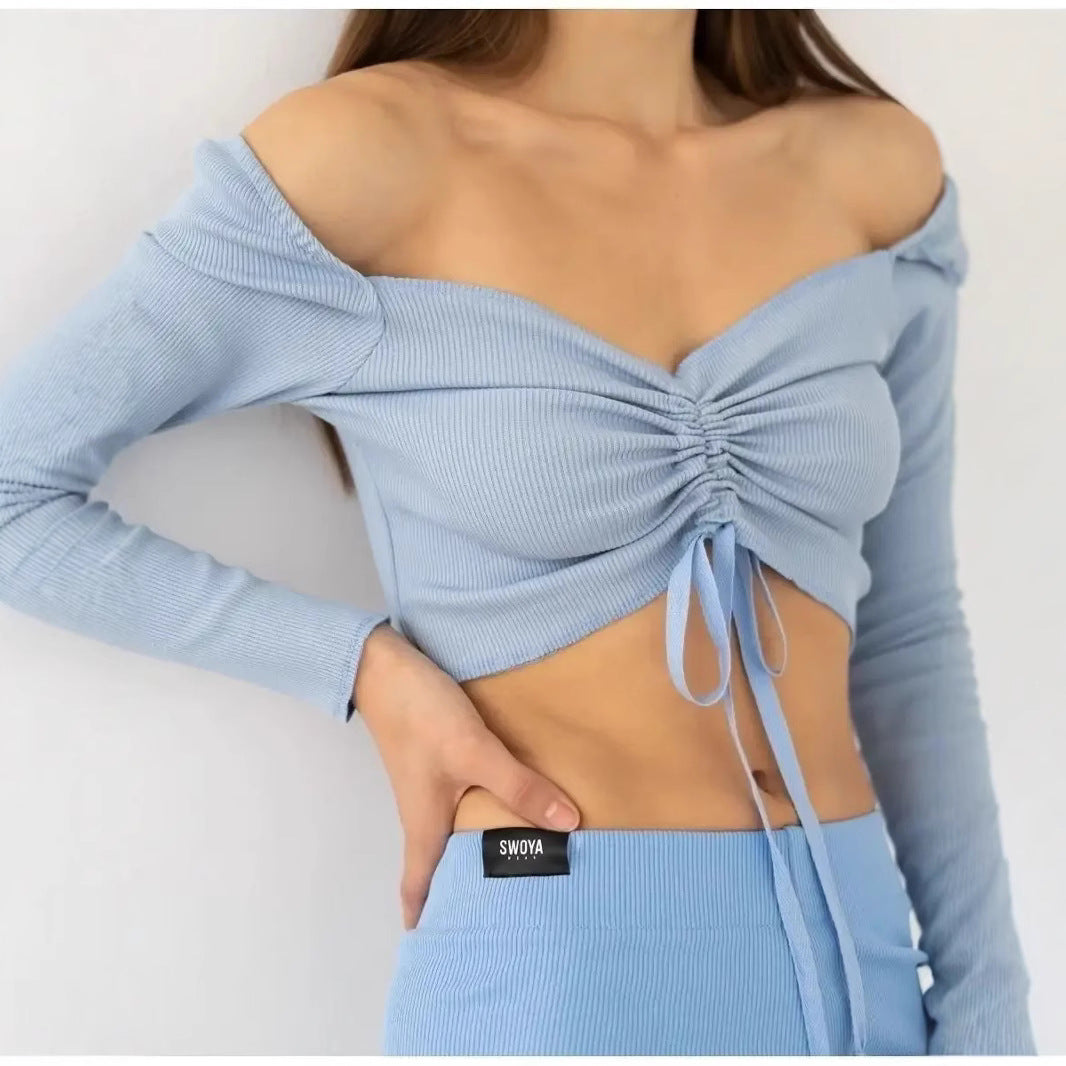 Image of Ava | Women's Ruched Front Long Sleeve Top