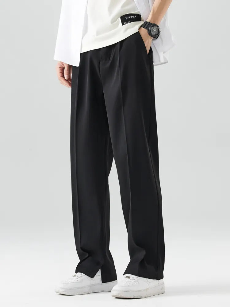 Image of Barry | Men's High-Waisted Pleated Wide Leg Pants
