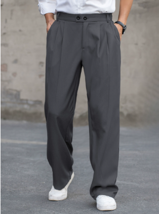 Image of Beau | Men's Pleated Wide Leg Dress Pants