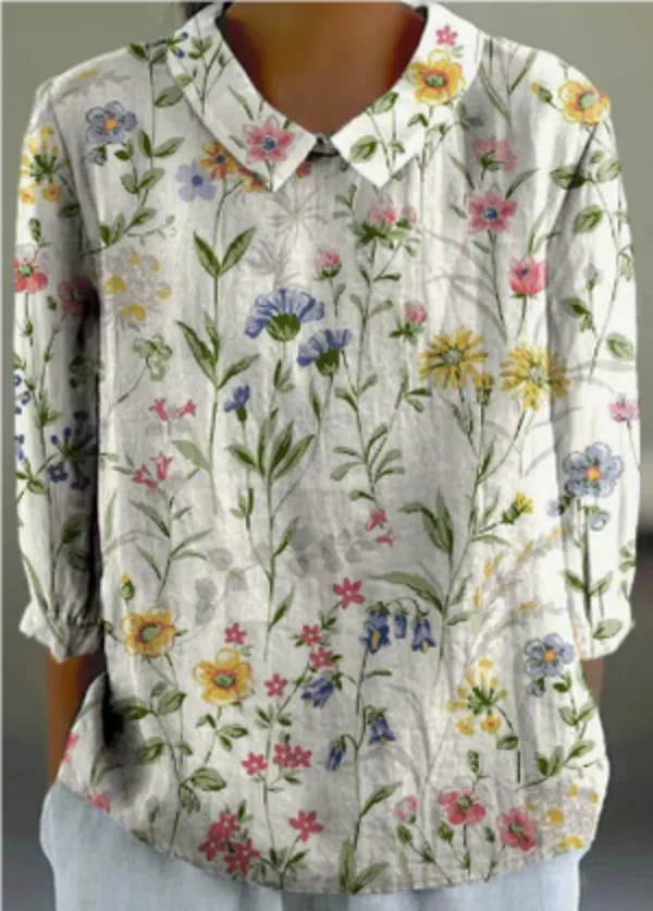 Camila Retro Floral Shirt - Women