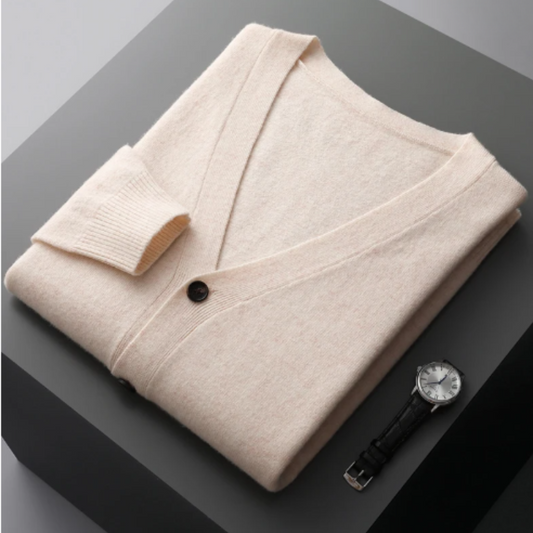 Image of Carlton | Men's V-Neck Button-Down Cardigan