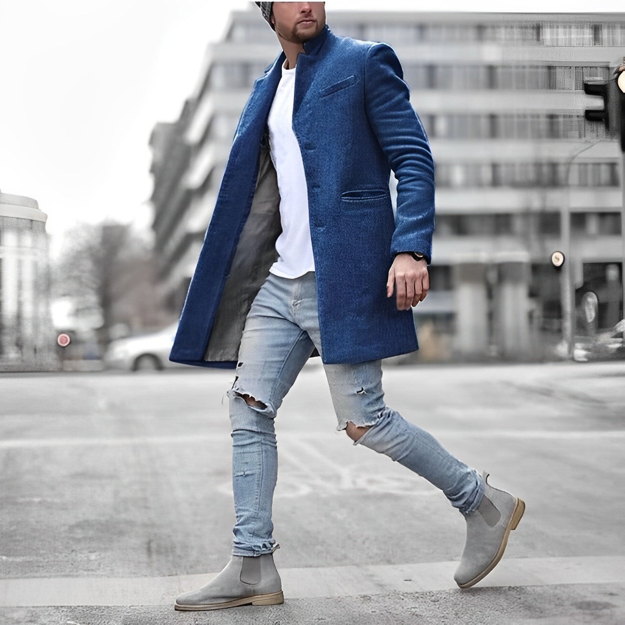 Image of Carson | Men's Slim-Fit Topcoat