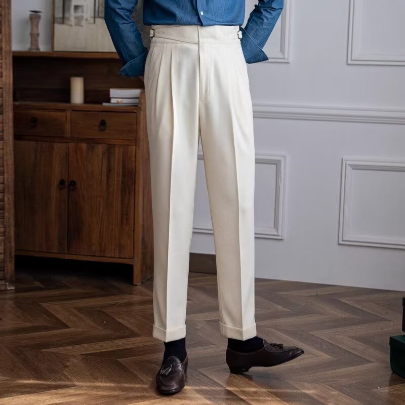Image of Cassius | Men's High-Waisted Pleated Pants