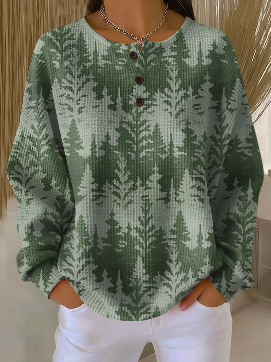 Christmas Sweater with Classic Forest Pattern