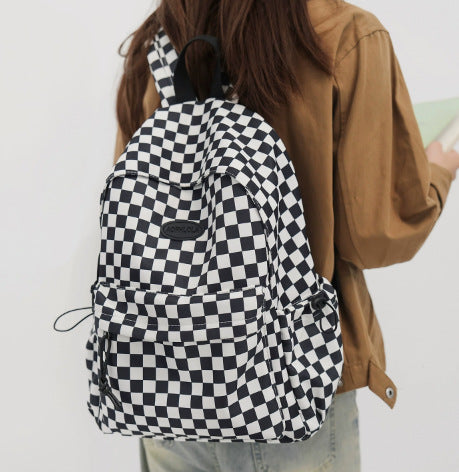 Classic Plaid School Backpack