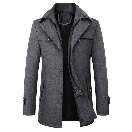 Image of Connor | Men's Mid-Length Pea Coat