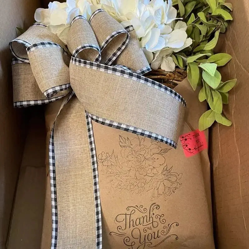 Door Hanger with Cream Hydrangeas – Rattan Basket Wreath with Artificial Flowers