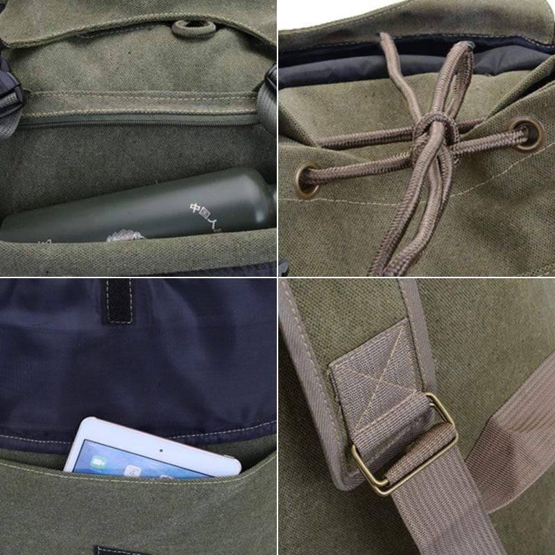 Durable 100L Canvas Camping & Hiking Rucksack Backpack