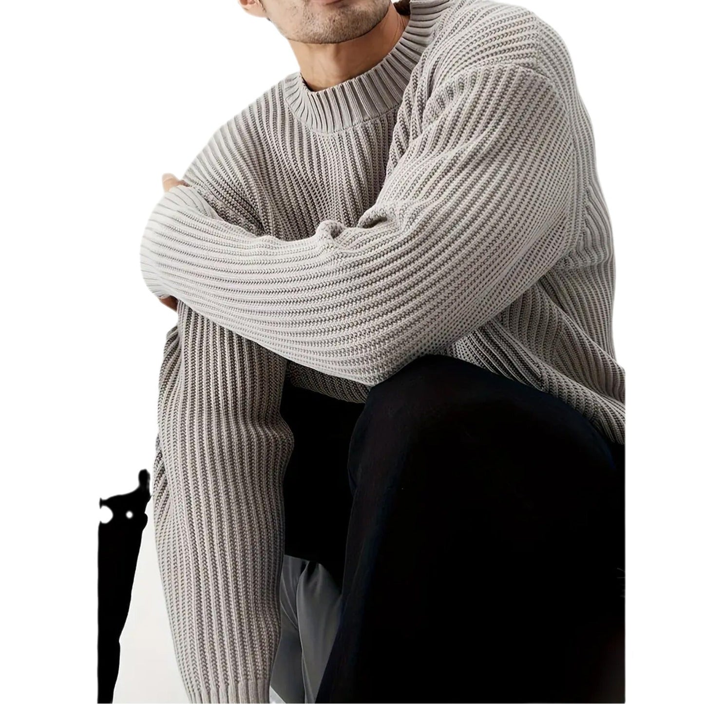 Image of Eli | Men's Crew Neck Oversized Sweater