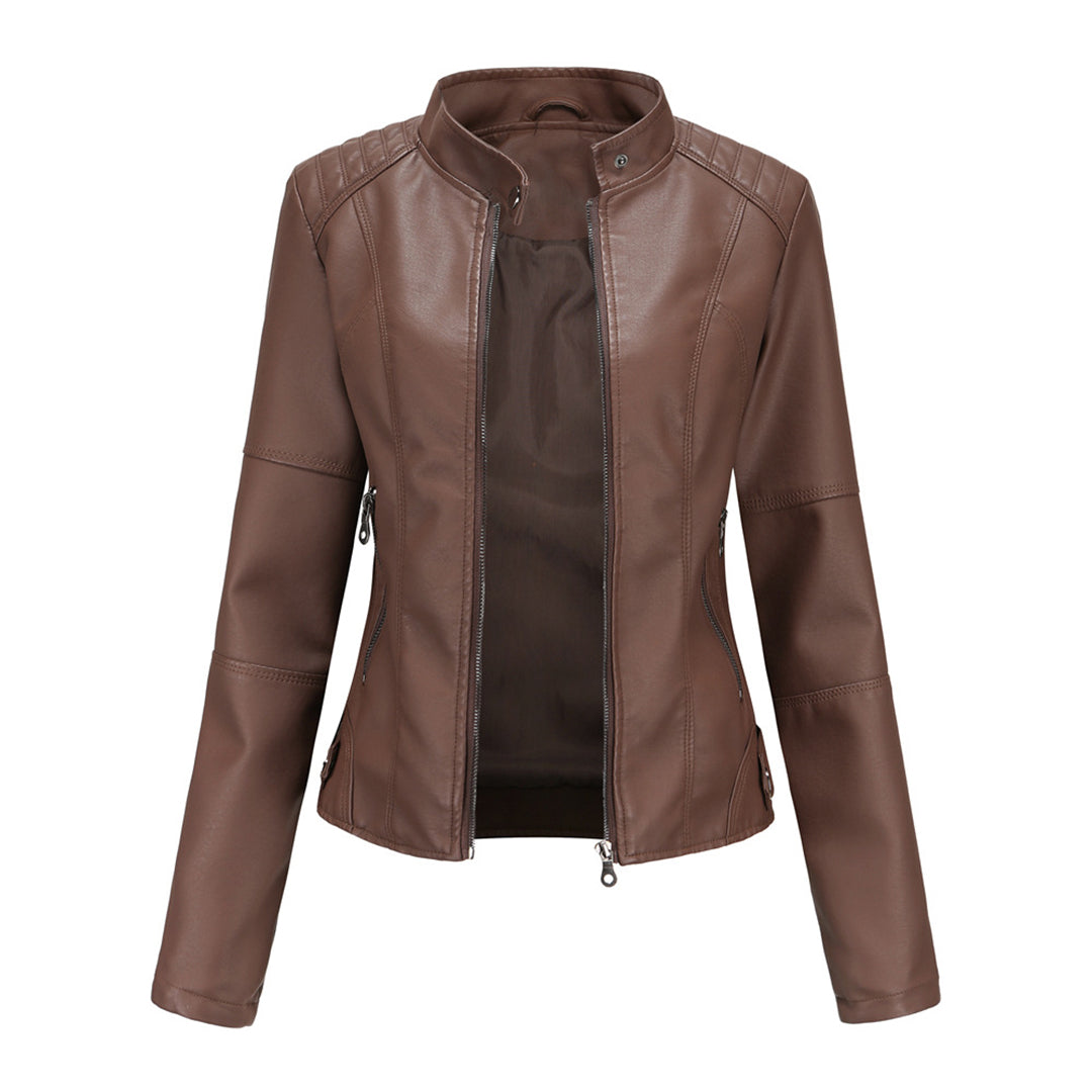 Image of Elsie | Women's Fitted Band Collar Jacket