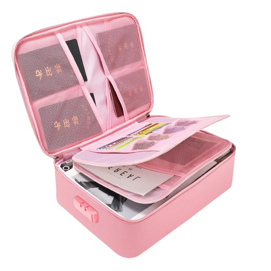 Fireproof and Waterproof Document Organiser Bag – Portable Protective Storage for Travel and Home Security