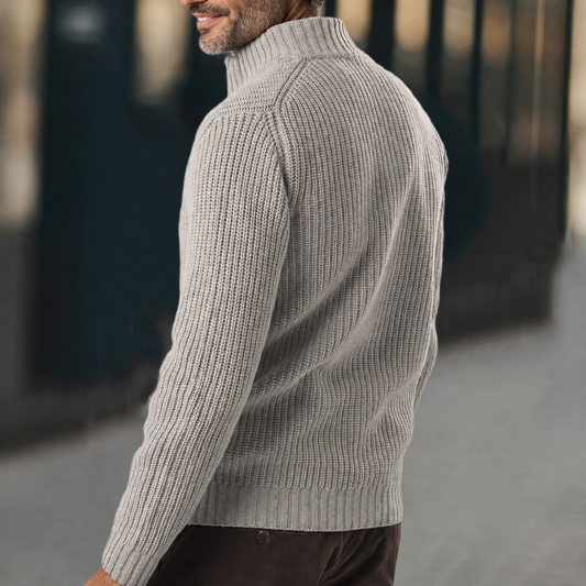 Frederick | Men's Full Zip Ribbed Sweater - Image 1