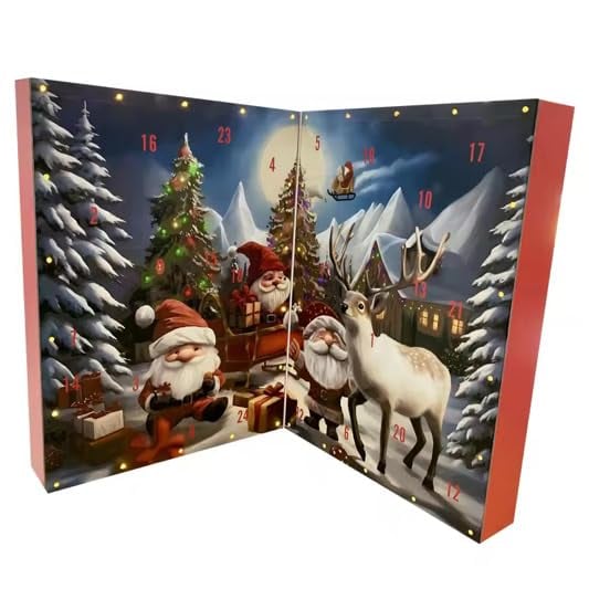 Gnome Advent Calendar - Festive Christmas Countdown with Charming Gnome Figurines