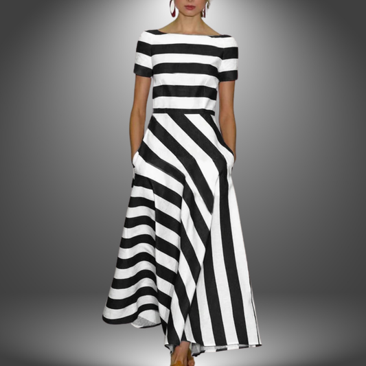 Image of Gwen | Women's Off-the-Shoulder A-Line Midi Dress
