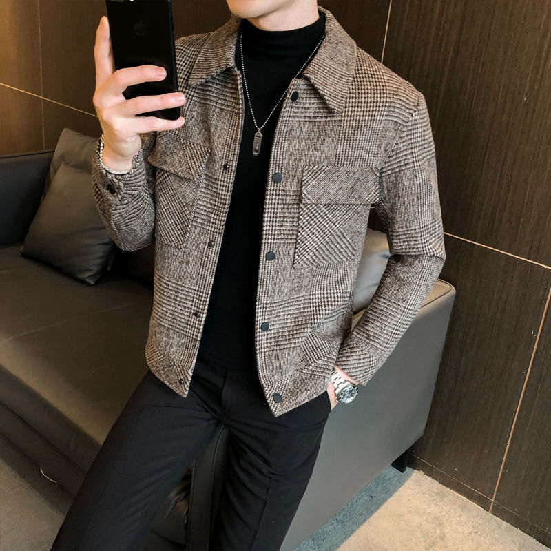 Image of Harley | Men's Button-Down Plaid Jacket