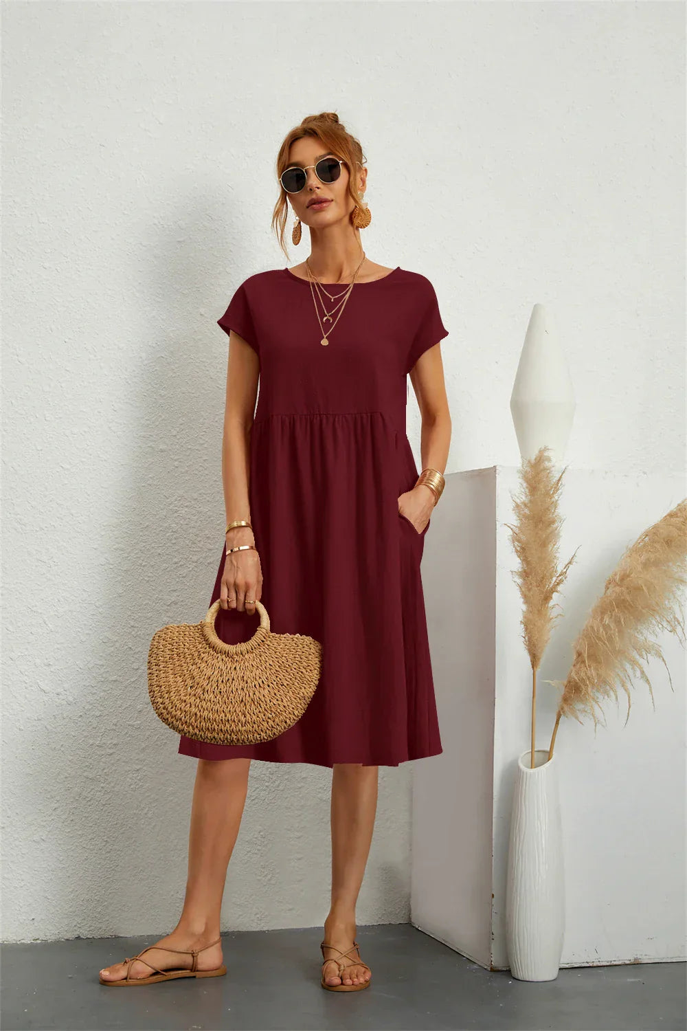 Image of Harmony | Women's A-Line Midi Dress