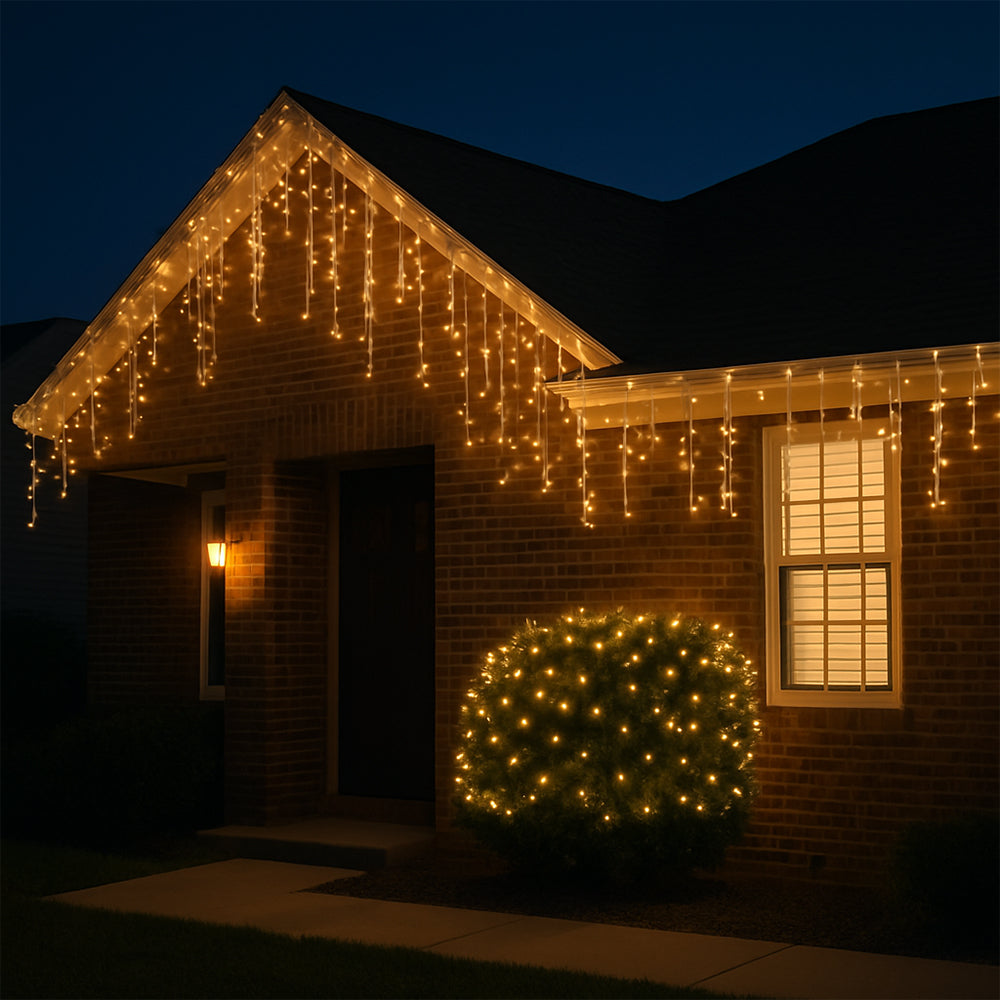 Icicle String Lights 95 LED 3 Metres, Warm White
