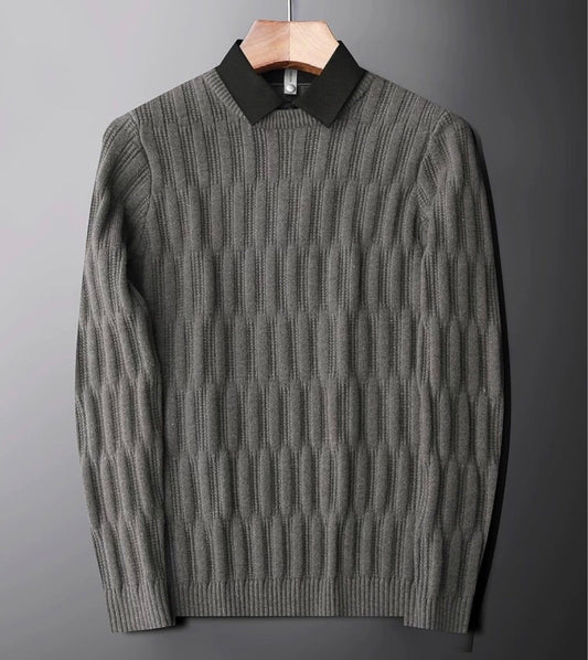 Image of Jake | Men's Collared Ribbed Sweater