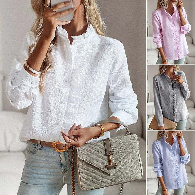 Image of Jasmine | Women's Ruffle Long Sleeve Blouse
