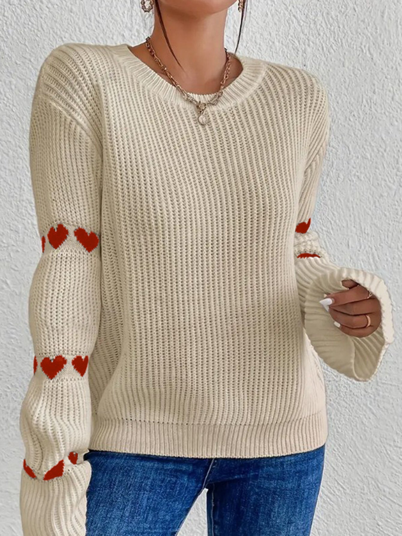 Image of Jeanette | Women's Long Sleeve Crew Neck Sweater