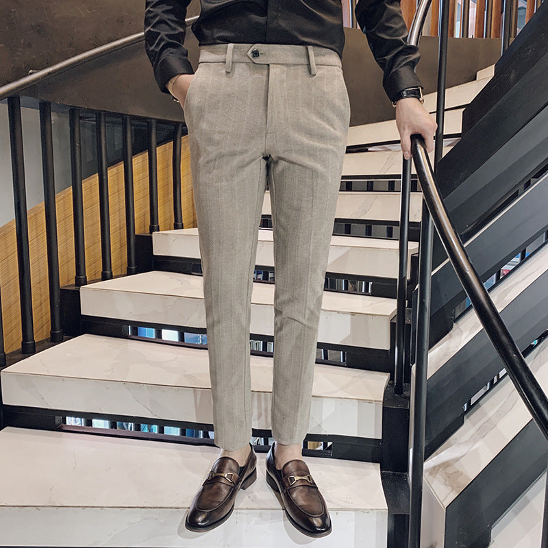Image of Jerome | Men's Slim-Fit Striped Dress Pants
