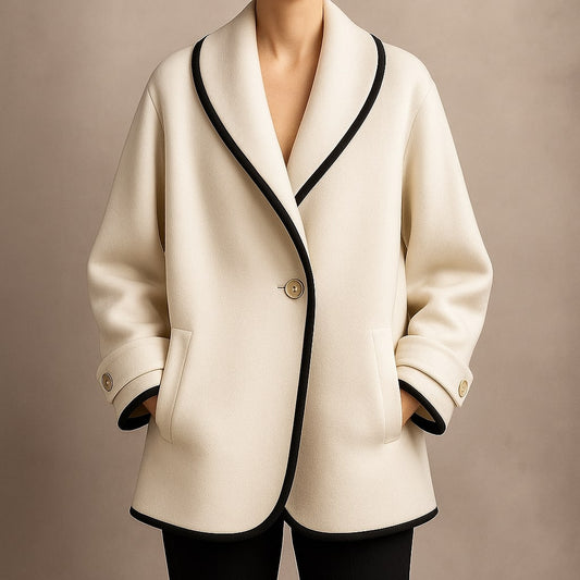 Image of Joan | Women's Notch Collar Swing Coat