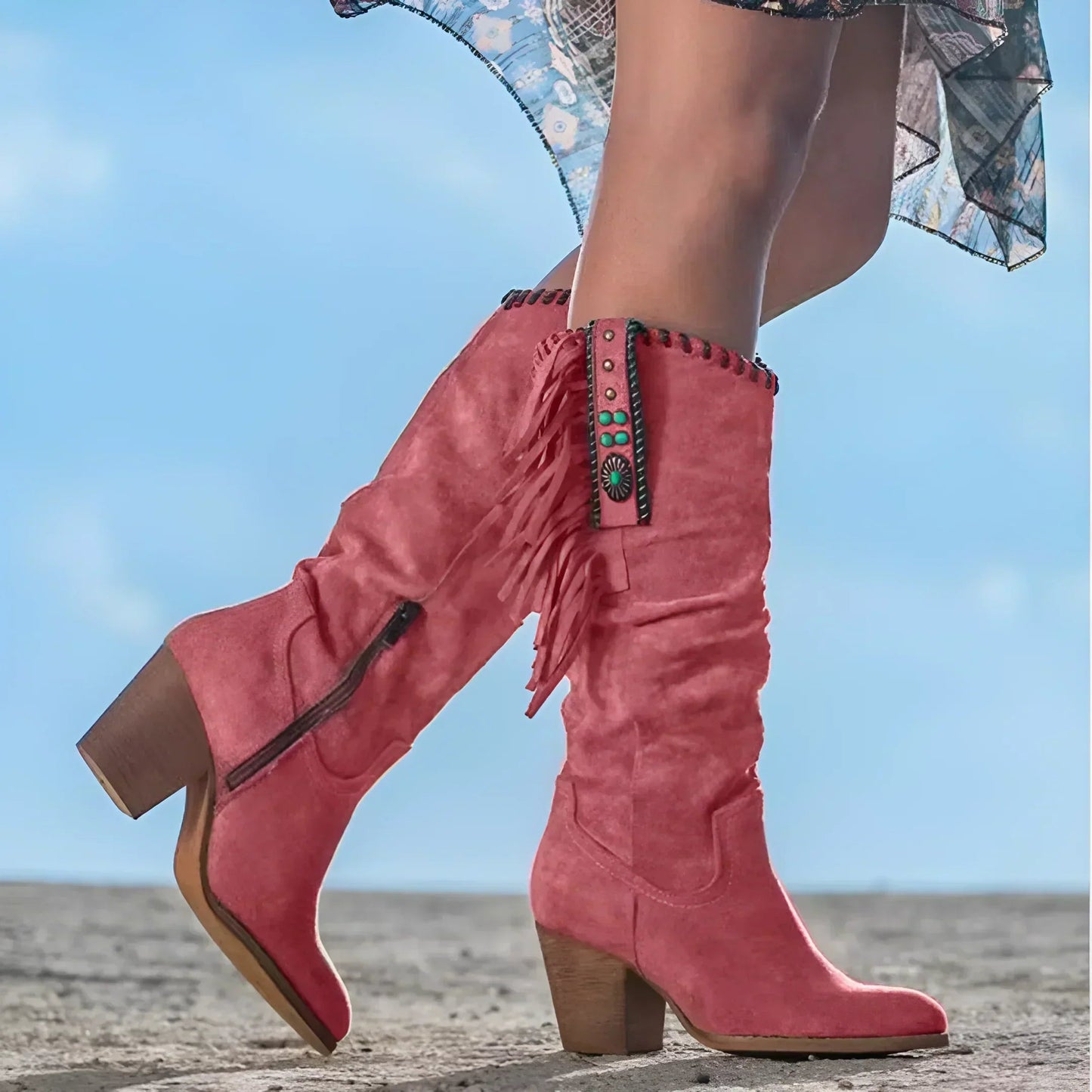 Image of Jordan | Women's Mid Calf Heeled Boots