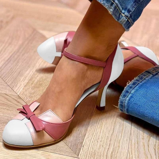 Image of Josephine | Women's Ankle Strap Pointed Toe Heeled Shoes