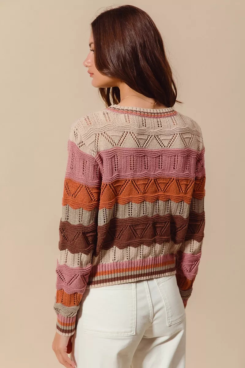Image of Kathy | Women's Long Sleeve Striped Sweater