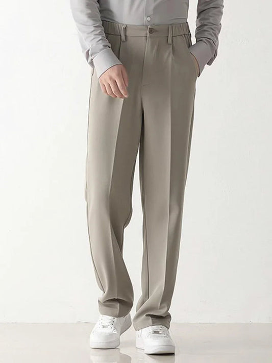 Image of Keegan | Men's Wide Leg Pleated Dress Pants