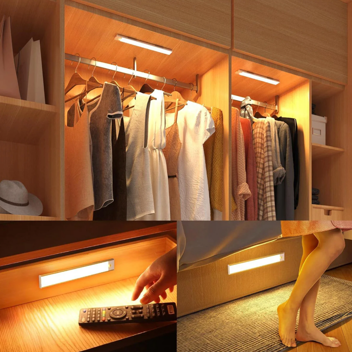 LED Under-Cabinet Light with Motion Sensor - Magnetic No-Drill Mount