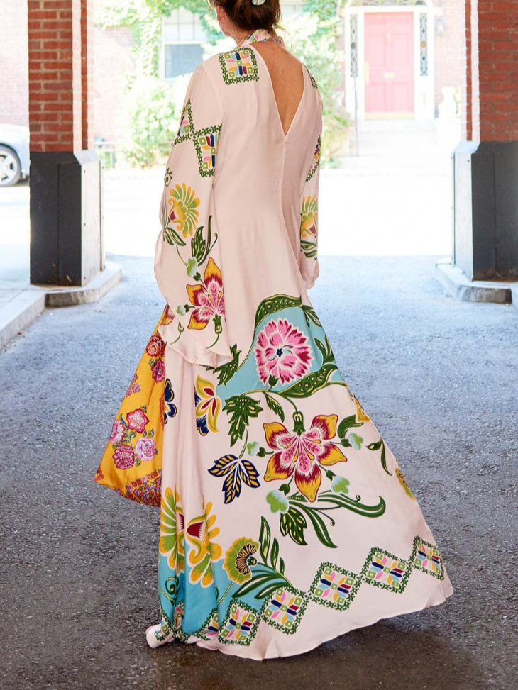 Image of Leslie | Women's Long Sleeve Floral Maxi Dress