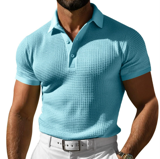 Image of Lewis | Men's Textured Regular Fit Polo Shirt