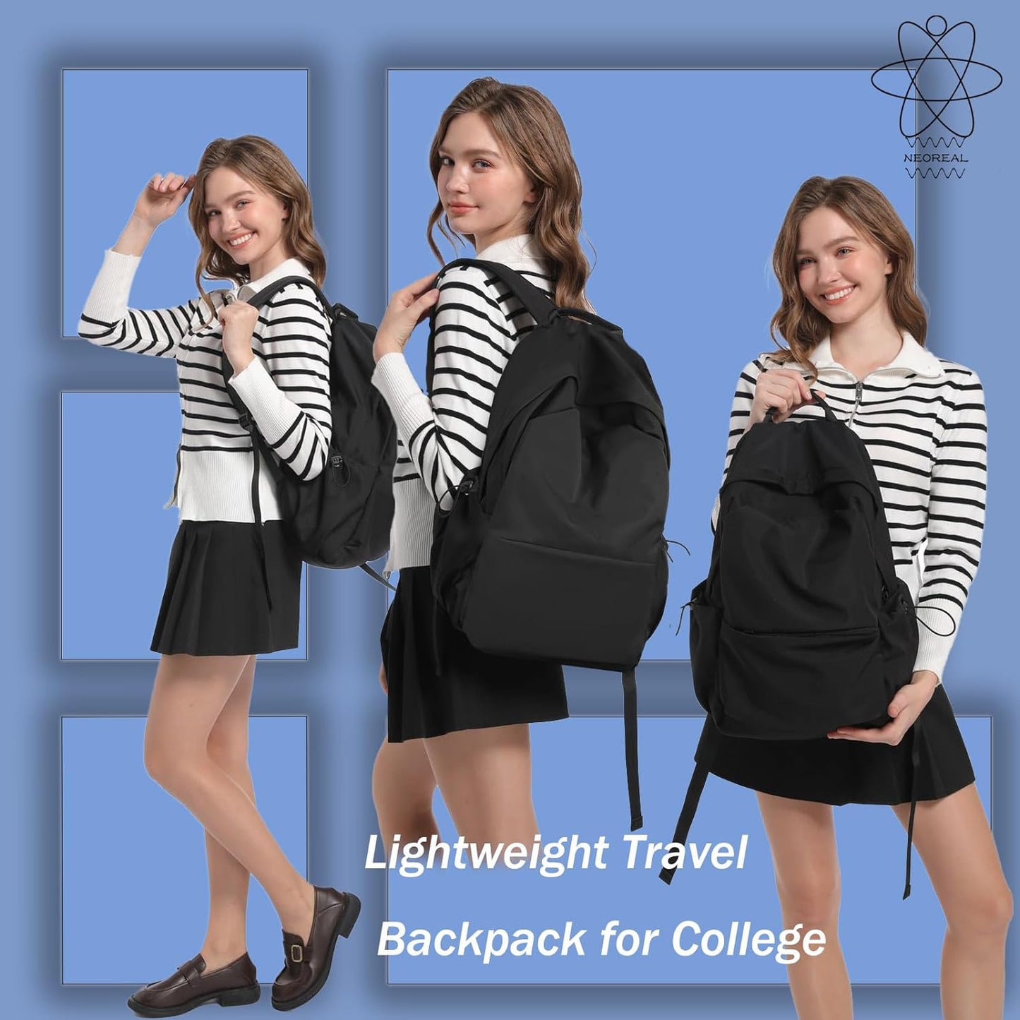 Lightweight Water-Resistant Laptop & Travel Backpack with Organised Compartments