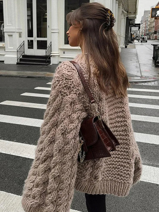 Image of Lisa | Women's Oversized Cable Knit Sweater