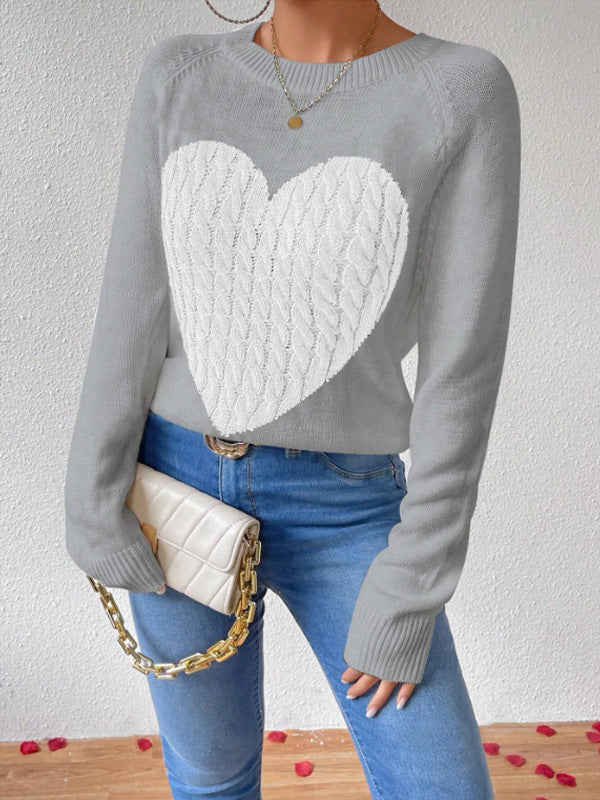 Image of Lucy | Women's Long Sleeve Heart Sweater