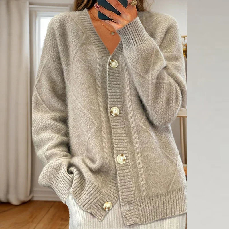 Image of Mariah | Women's Button-Down V-Neck Cardigan