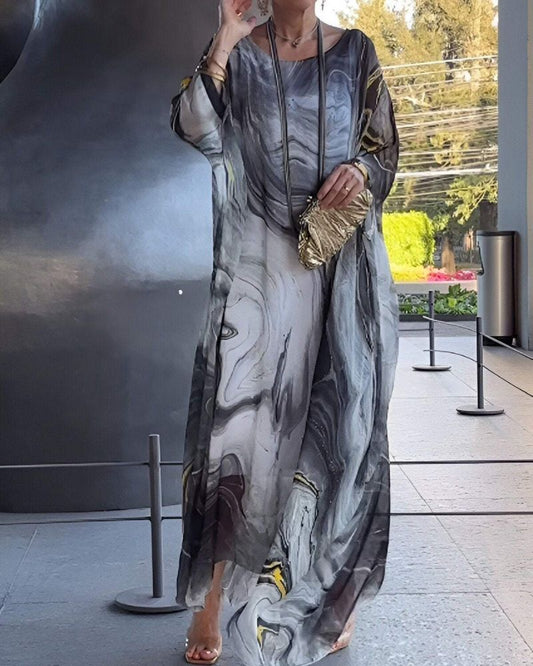 Image of Melinda | Women's Long Sleeve Caftan Maxi Dress