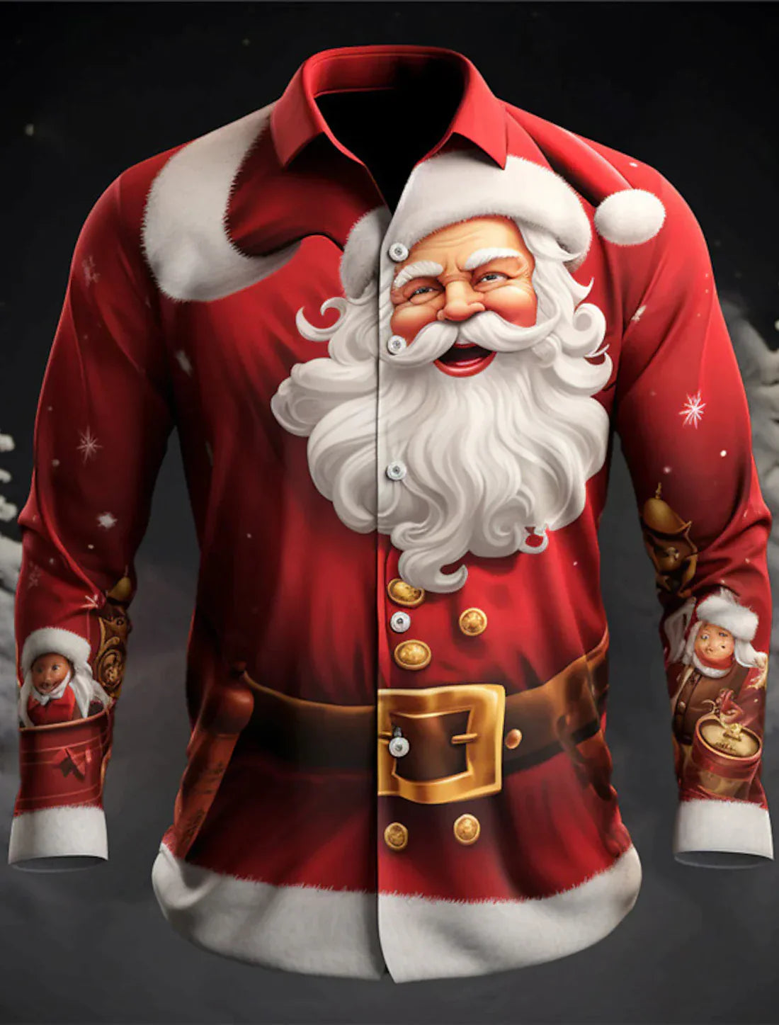 Men's Linen Christmas Shirt