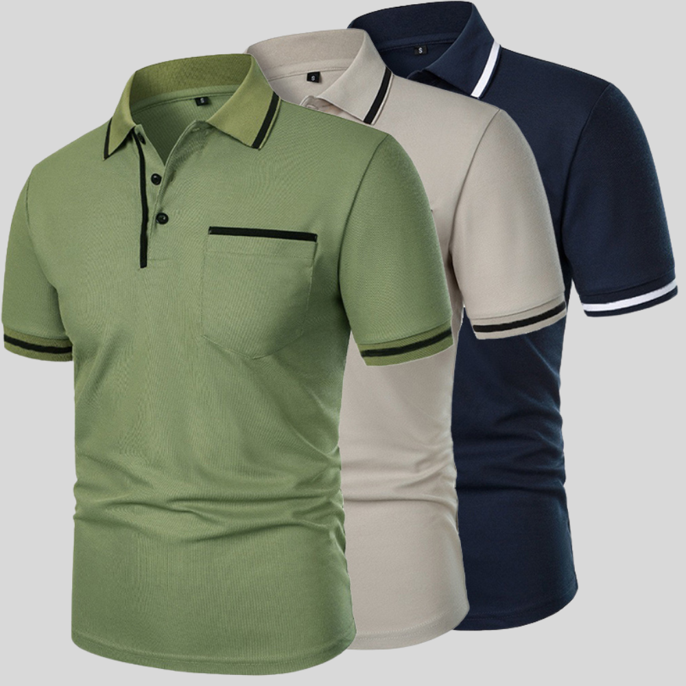 Men's Short Sleeve Polo Shirt with Pocket