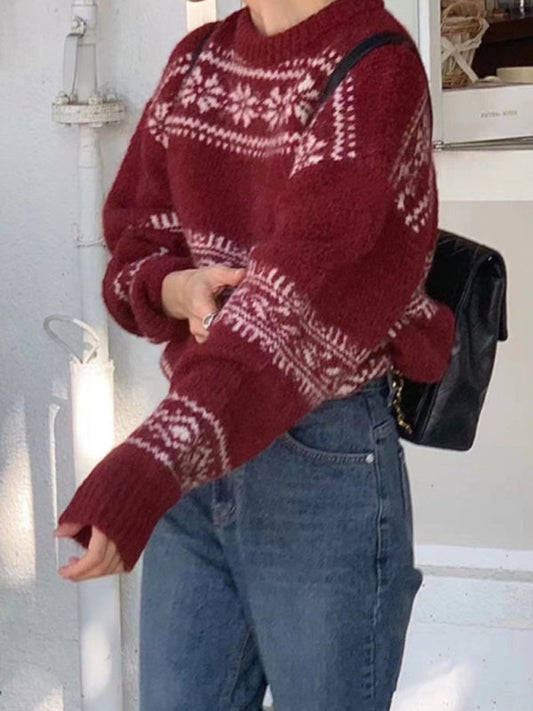 Image of Molly | Women's Fair Isle Crewneck Sweater