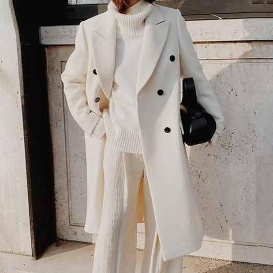 Image of Paige | Women's Double-Breasted Long Coat
