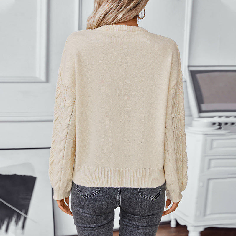 Image of Piper | Women's Cable Knit Long Sleeve Sweater