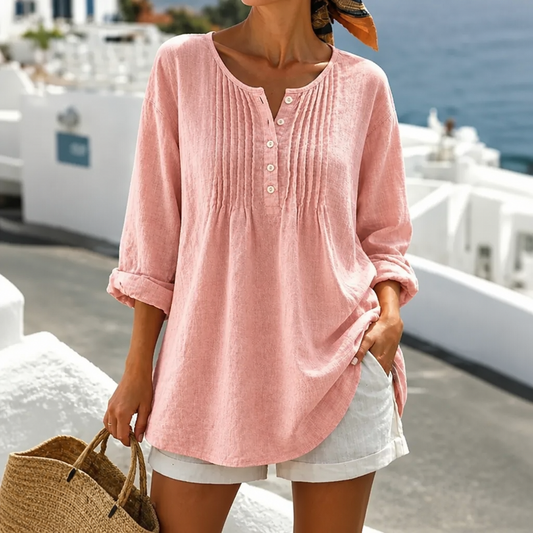 Pleated Tunic Blouse